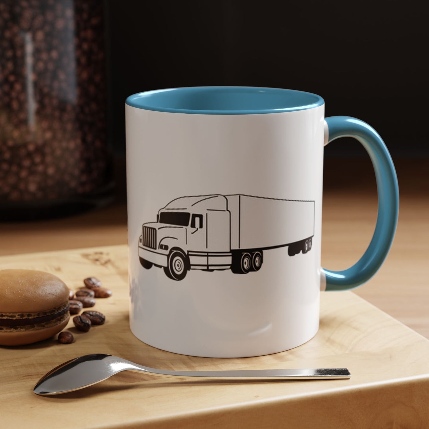 Semi Truck 2-Tone Coffee Mug
