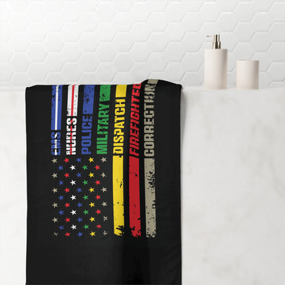 First Responder Mink-Cotton  Beach Towel