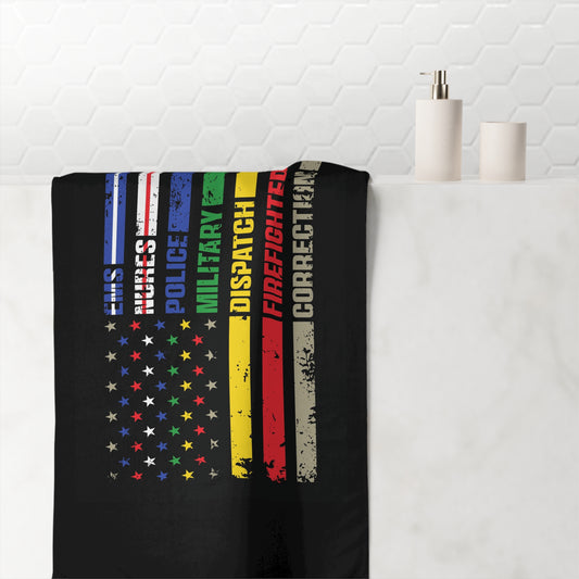 First Responder Mink-Cotton  Beach Towel