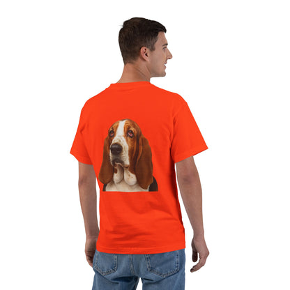 Basset Head Men's Short-Sleeve Crewneck Tee