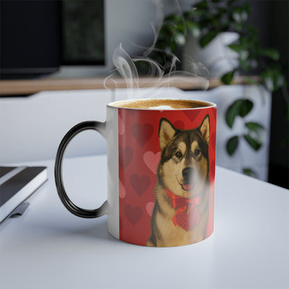 Cupid's Companion Malamute Color Changing Mug