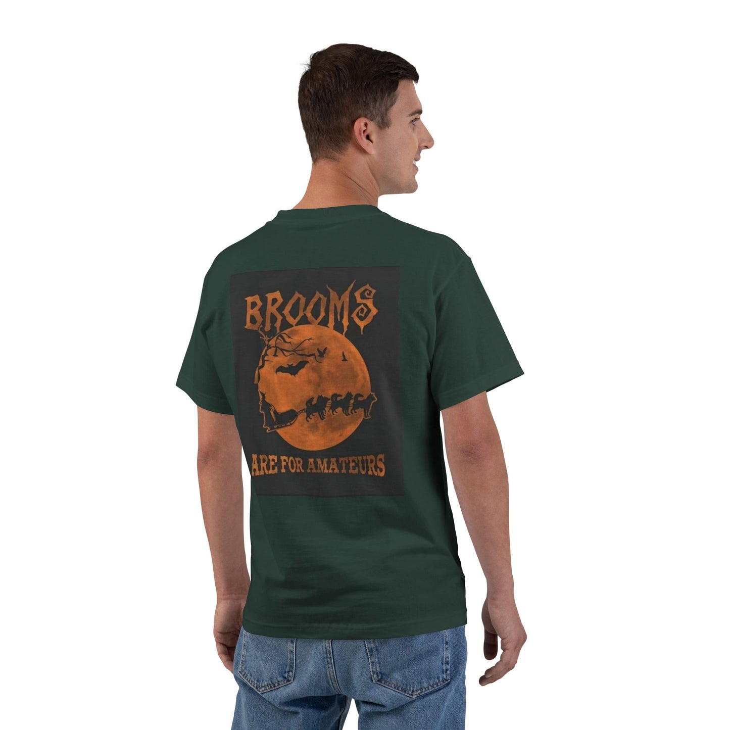 Brooms Are For Amateurs Men's Short-Sleeve Crewneck Tee