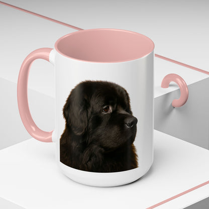 Newfie Head 2-Tone Coffee Mug