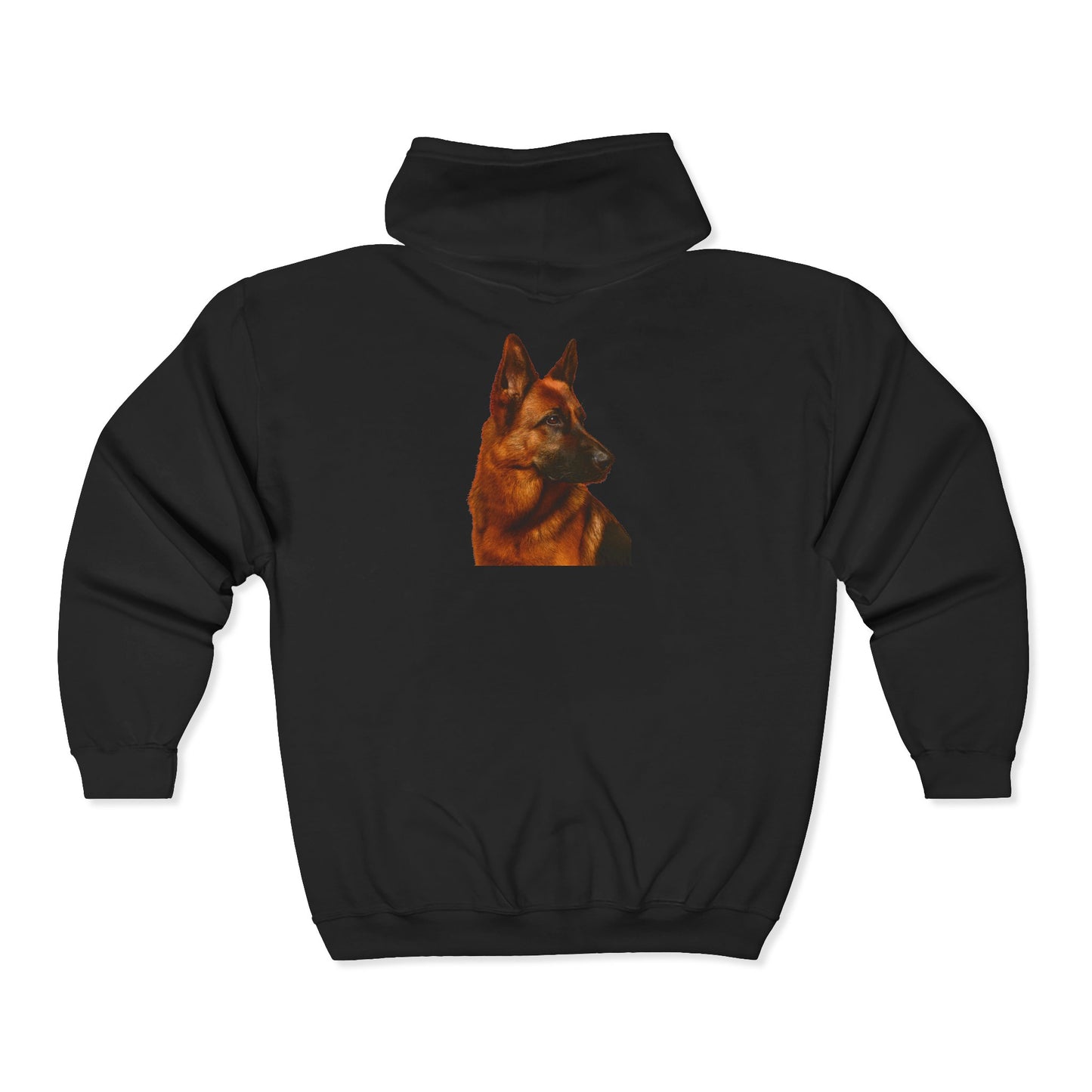 German Shepherd Head Unisex Full Zip Hoodie