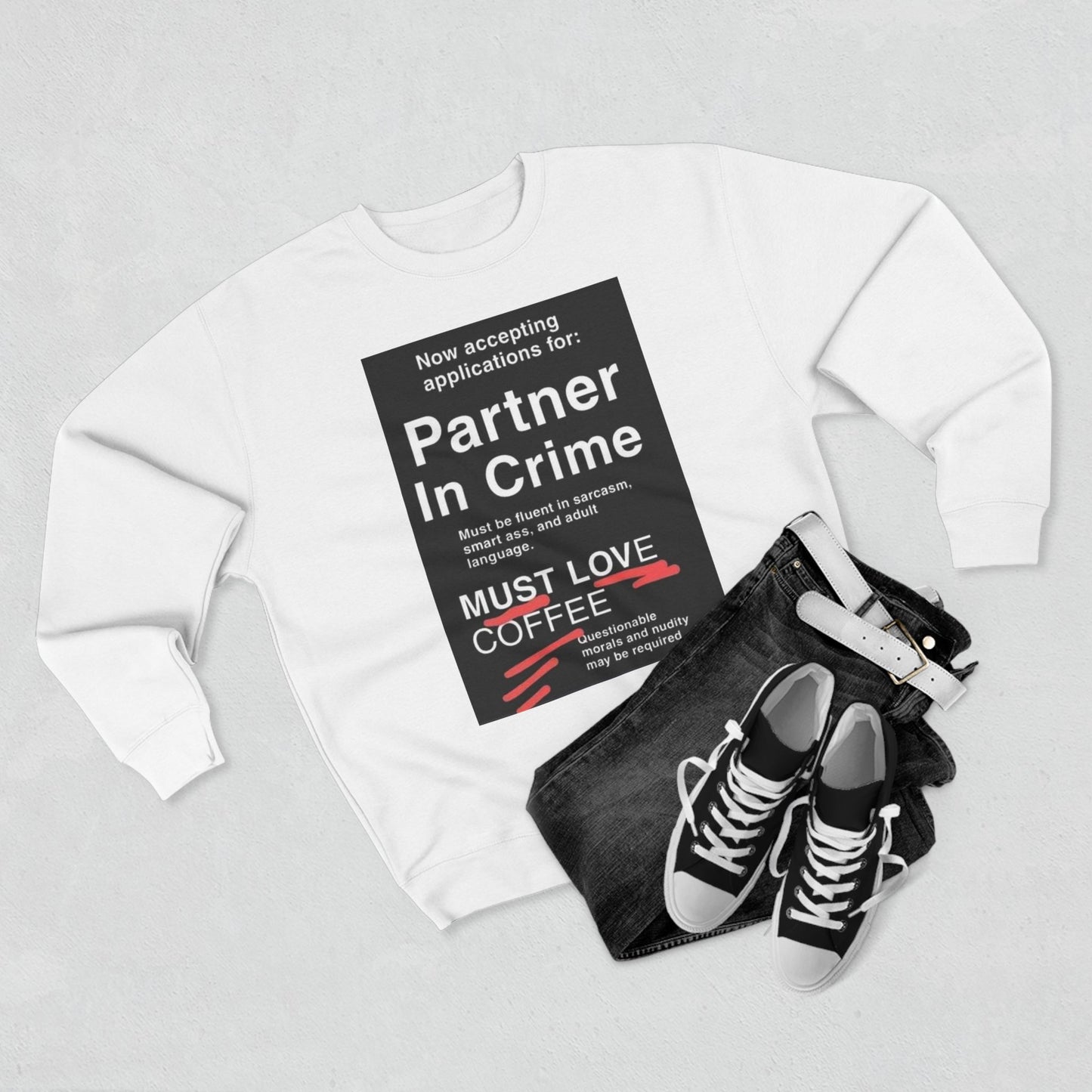 Partner In Crime Unisex Crewneck Sweatshirt