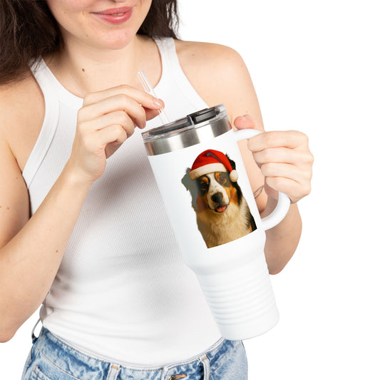 Santa Paws Aussie Insulated Travel Mug