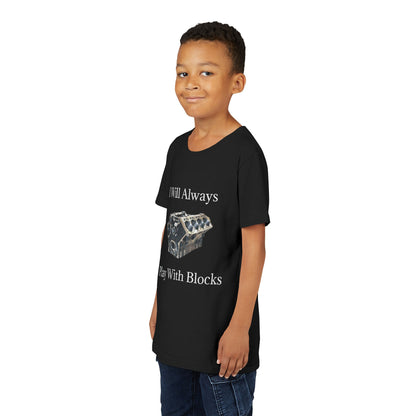 Play With Blocks Youth Unisex Short Sleeve Crewneck Tee
