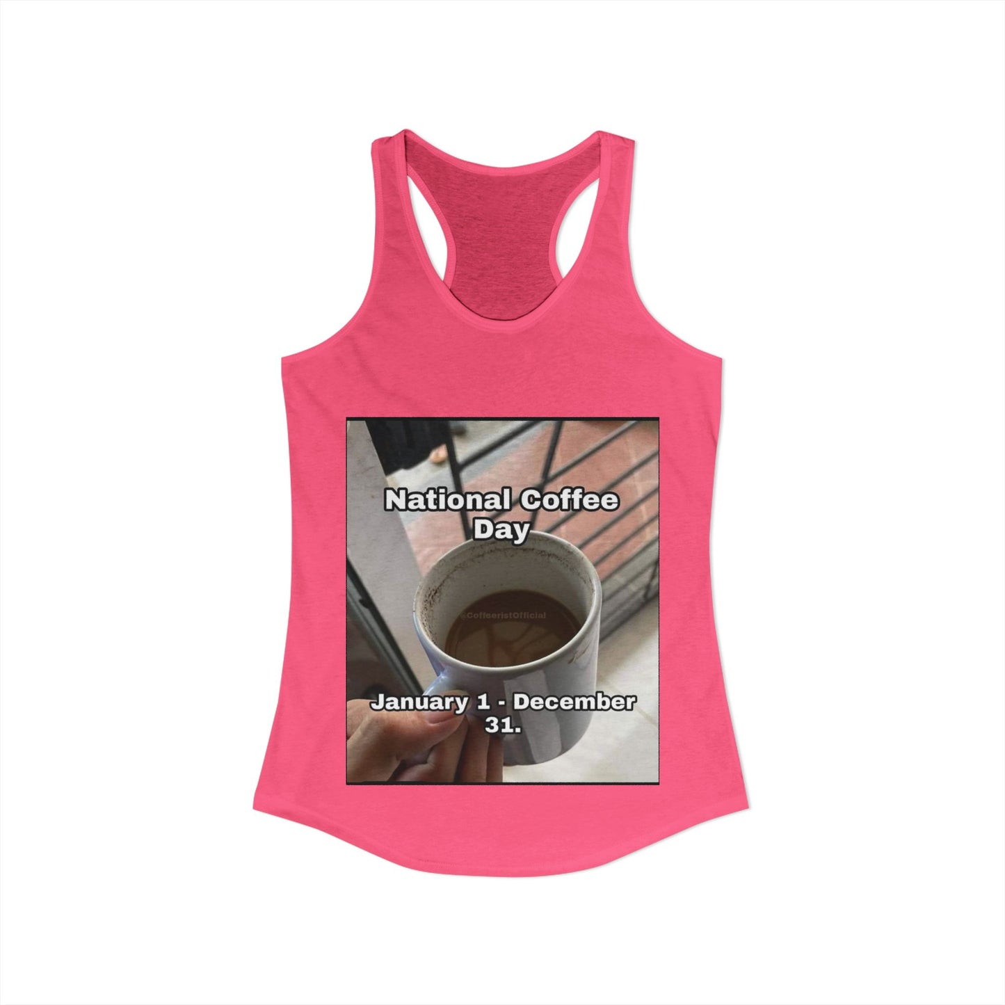 National Coffee Day Women's Racerback Tank