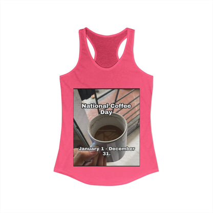 National Coffee Day Women's Racerback Tank