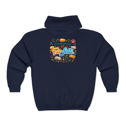 Fur-Fetti Cat Unisex Full Zip Hoodie