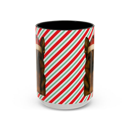 Santa Paws German Shepherd 2-Tone Coffee Mug