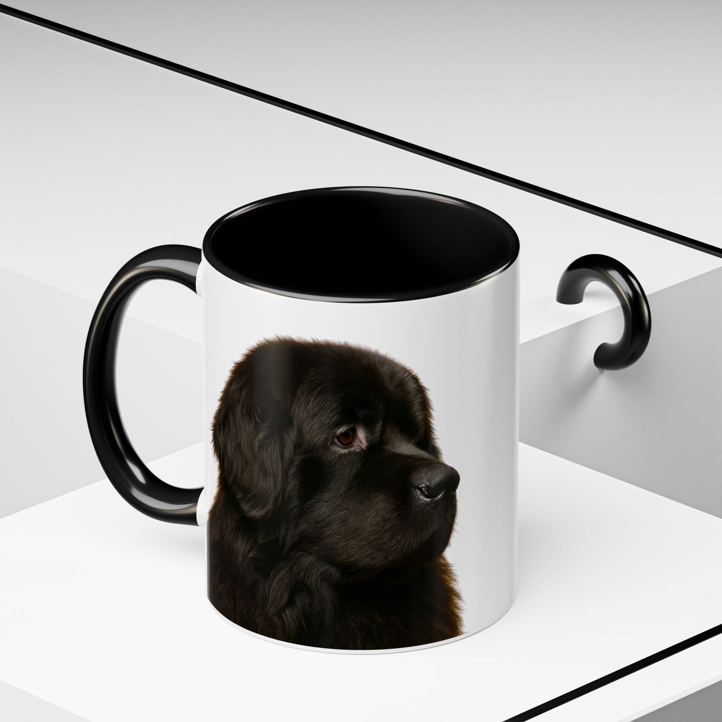 Newfie Head 2-Tone Coffee Mug
