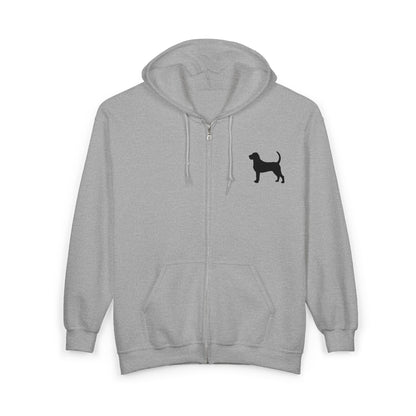 Bloodhound Silhouette Unisex Full Zip Hoodie