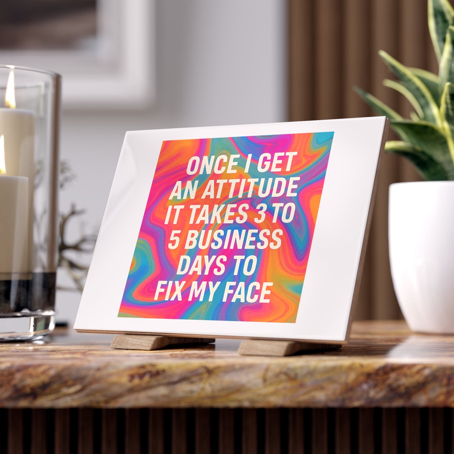 Fix My Face Ceramic Photo Tile