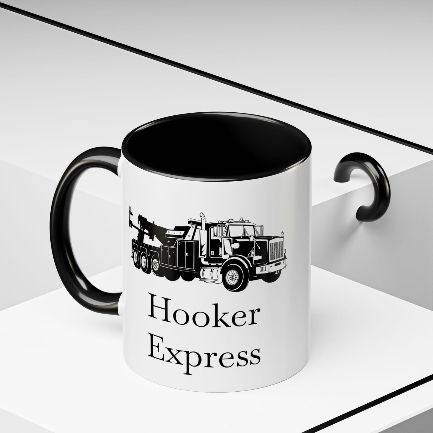 H**ker Express Heavy Tow Truck 2-Tone Coffee Mug