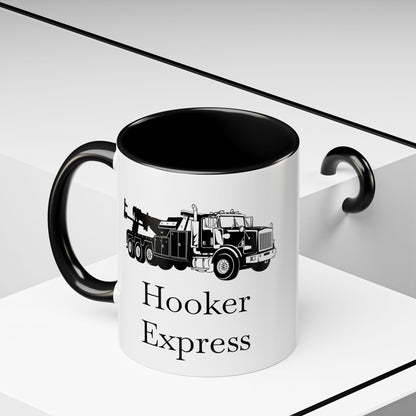 H**ker Express Heavy Tow Truck 2-Tone Coffee Mug