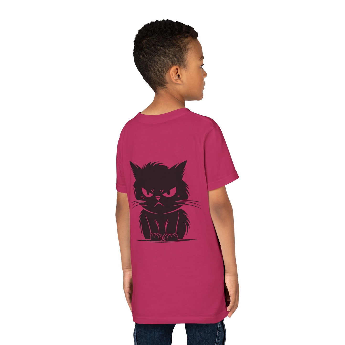 Angry Cat Youth Unisex Short Sleeve Crewneck Tee