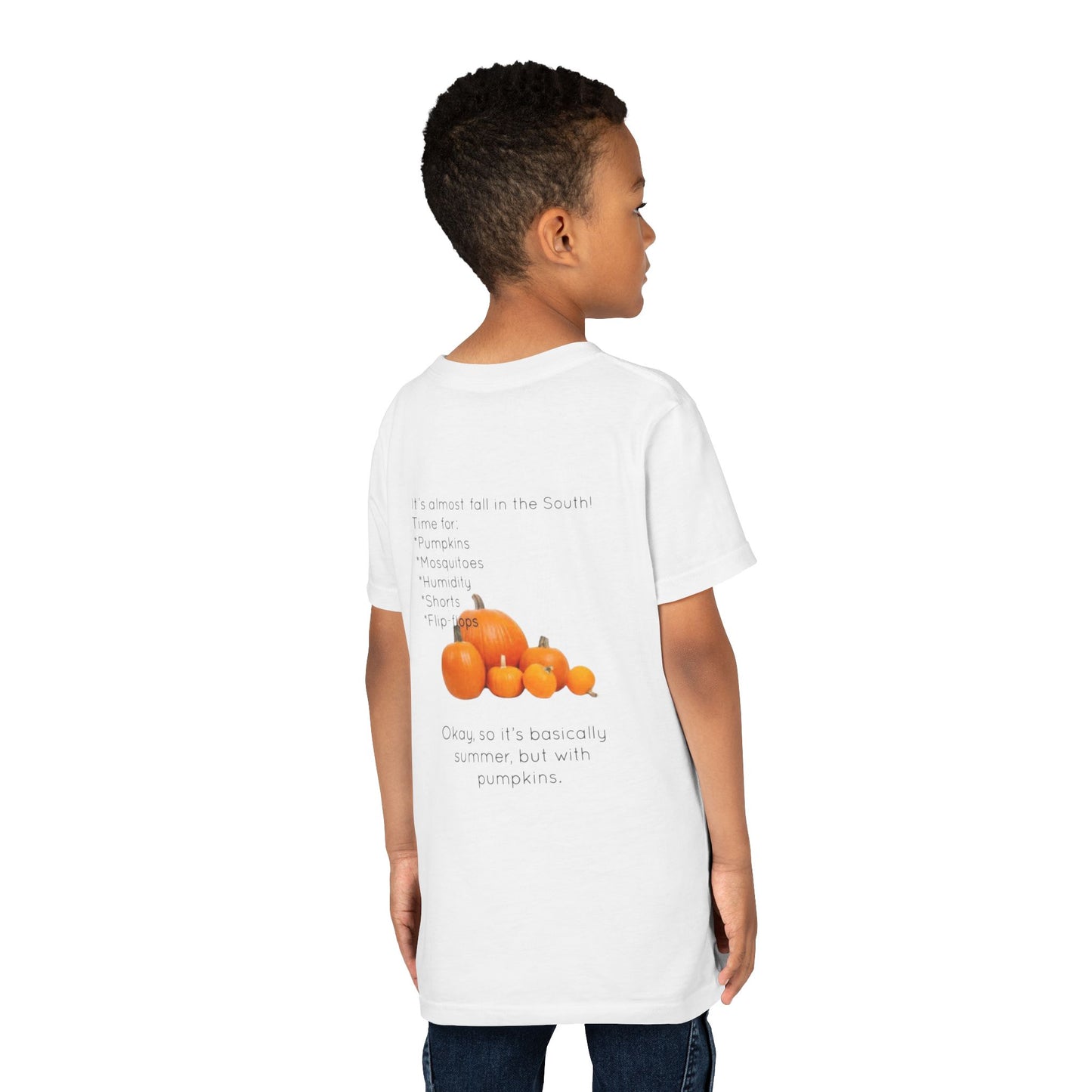 Fall In The South Youth Unisex Short Sleeve Crewneck Tee