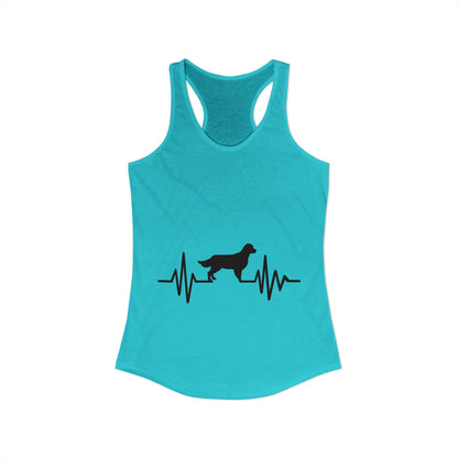 My Heart Beats For Goldens Women's Racerback Tank