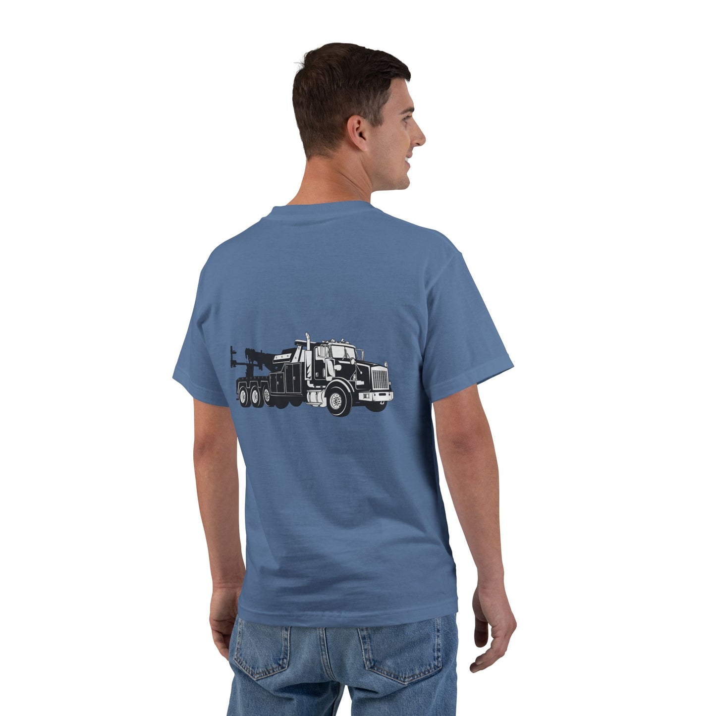 Heavy Tow Truck Men's Short-Sleeve Crewneck Tee