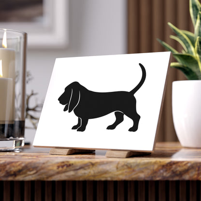 Basset Silhouette Ceramic Photo Tile