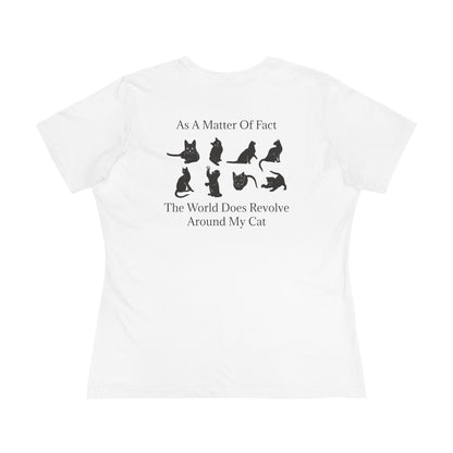 Matter Of Fact Cat Women's Short Sleeve Crewneck Tee