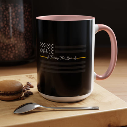 Thin Yellow Line 2-Tone Coffee Mug