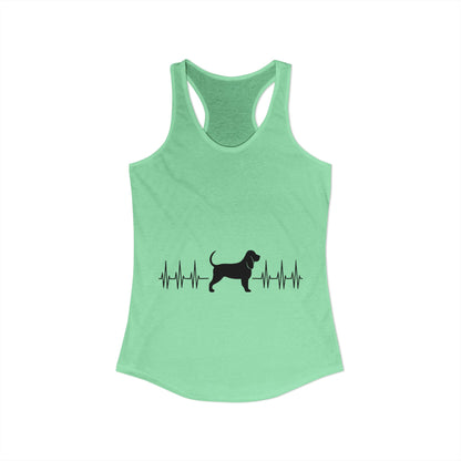 My Heart Beats For Bloodhounds Women's Racerback Tank