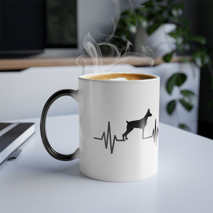 My Heart Beats For Dobermans Color Changing Mug