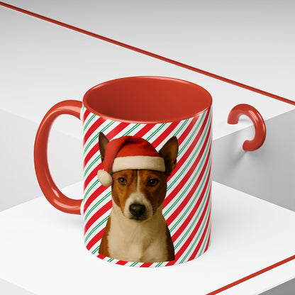 Santa Paws Basenji 2-Tone Coffee Mug