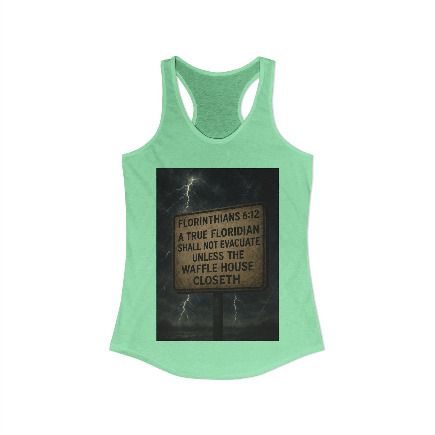 Florinthians 6:12 Women's Racerback Tank