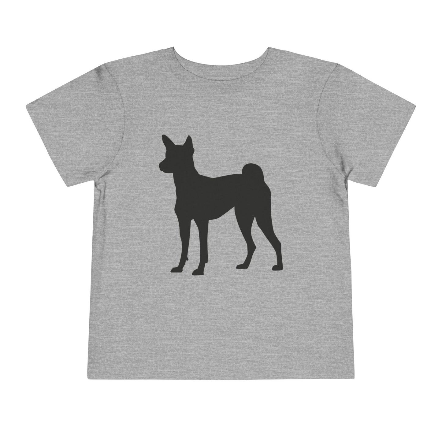 Basenji Silhouette Toddler Unisex Short Sleeve Crewneck Tee