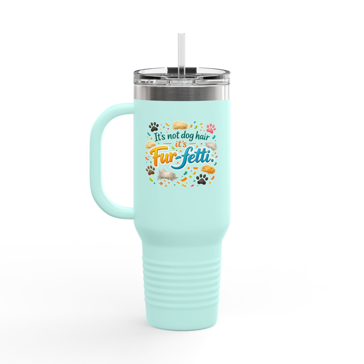 Fur-Fetti Dog Insulated Travel Mug