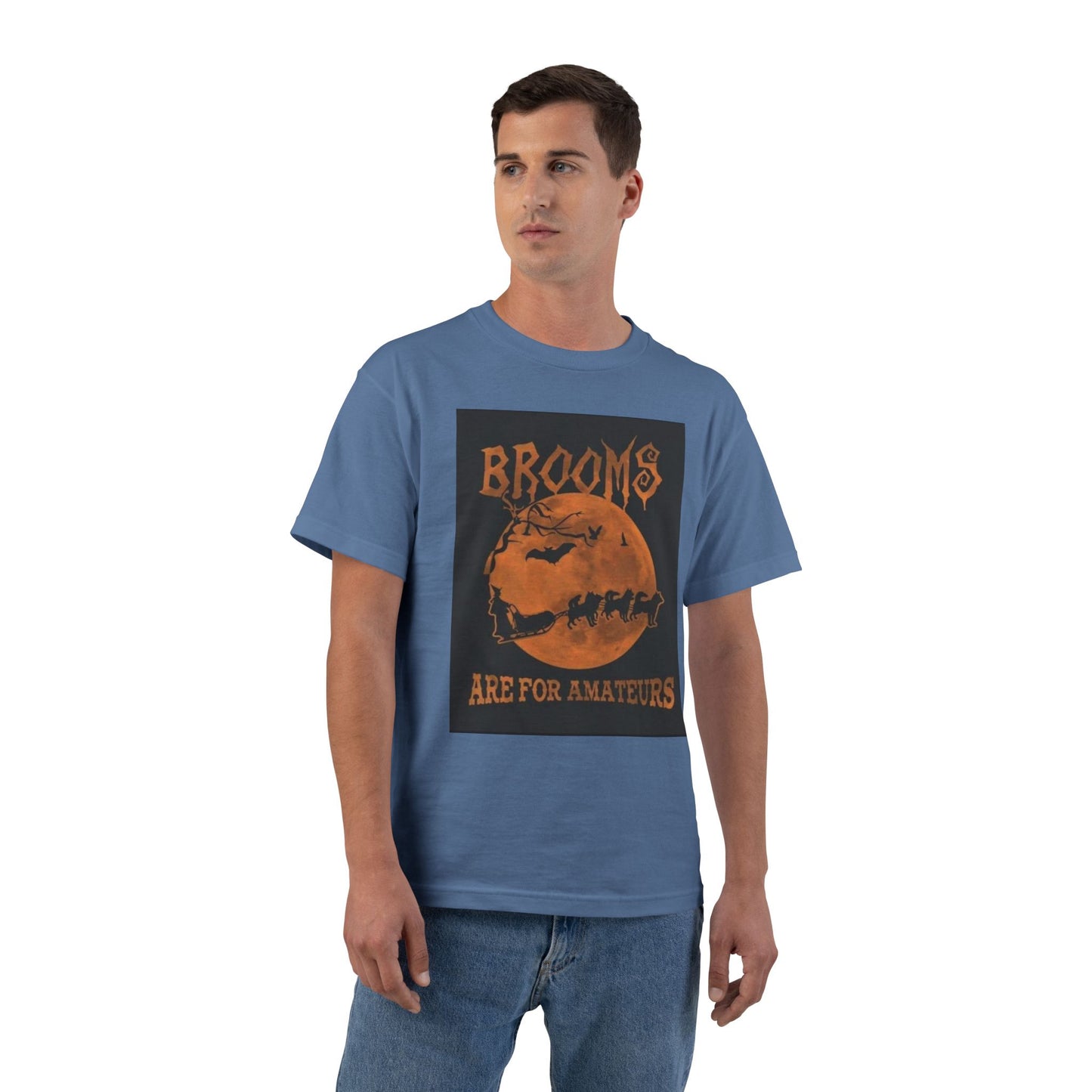 Brooms Are For Amateurs Men's Short-Sleeve Crewneck Tee