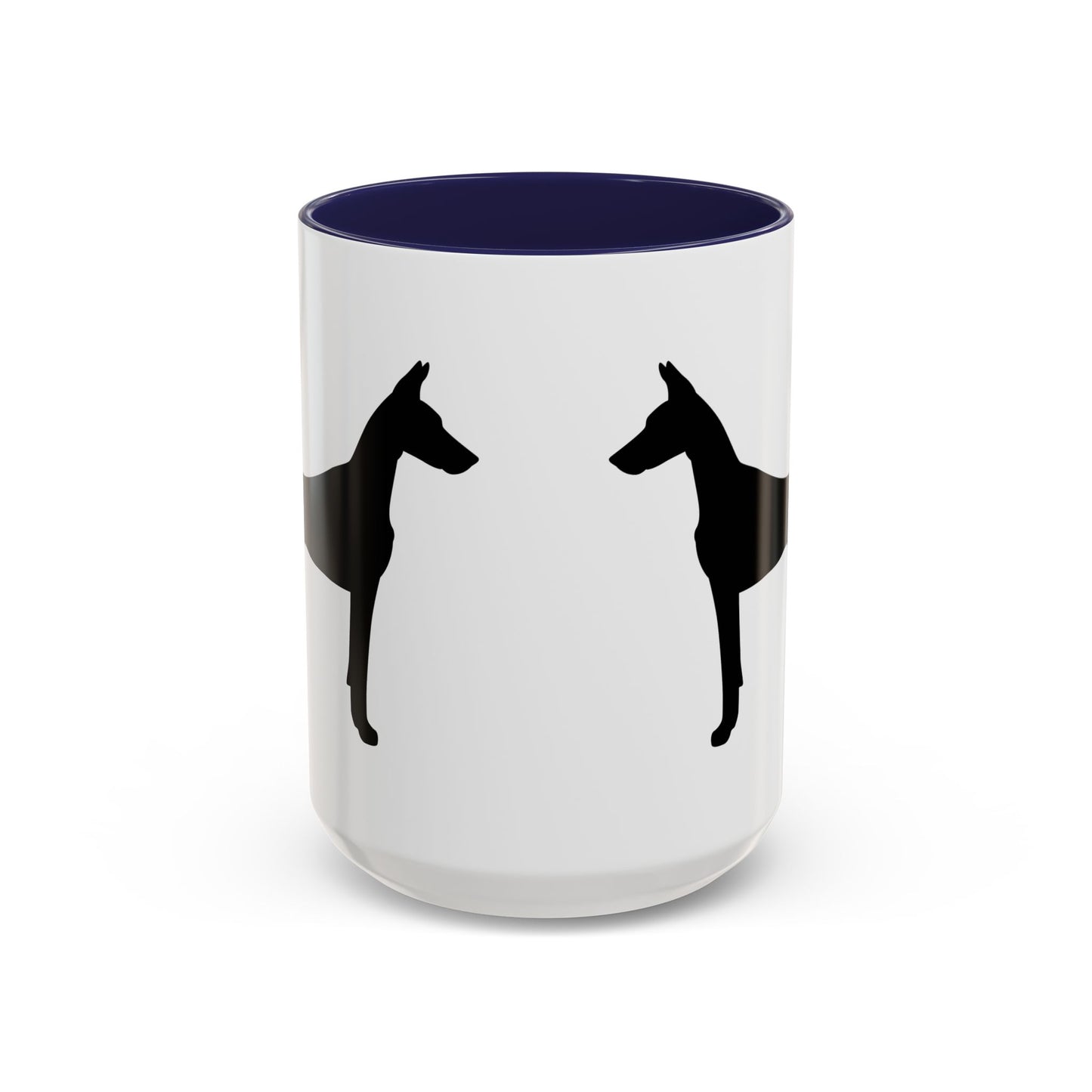 Doberman Silhouette 2-Tone Coffee Mug