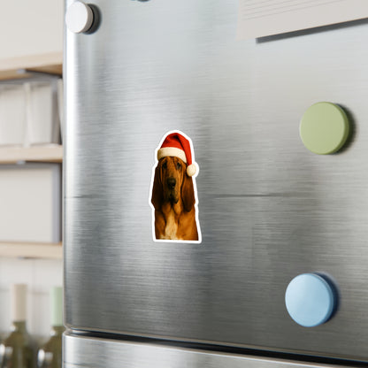 Santa Paws Bloodhound Vinyl Decal