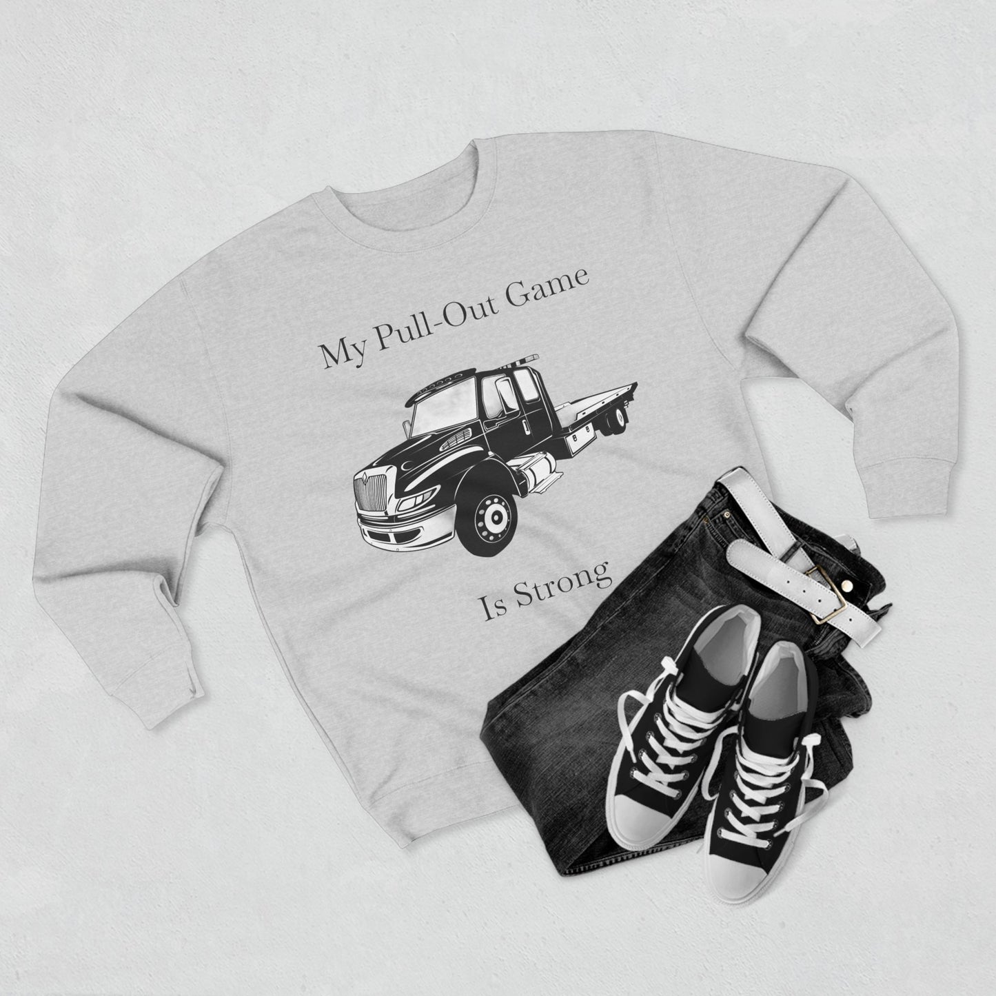 Pull Out Flatbed Tow Truck Unisex Crewneck Sweatshirt
