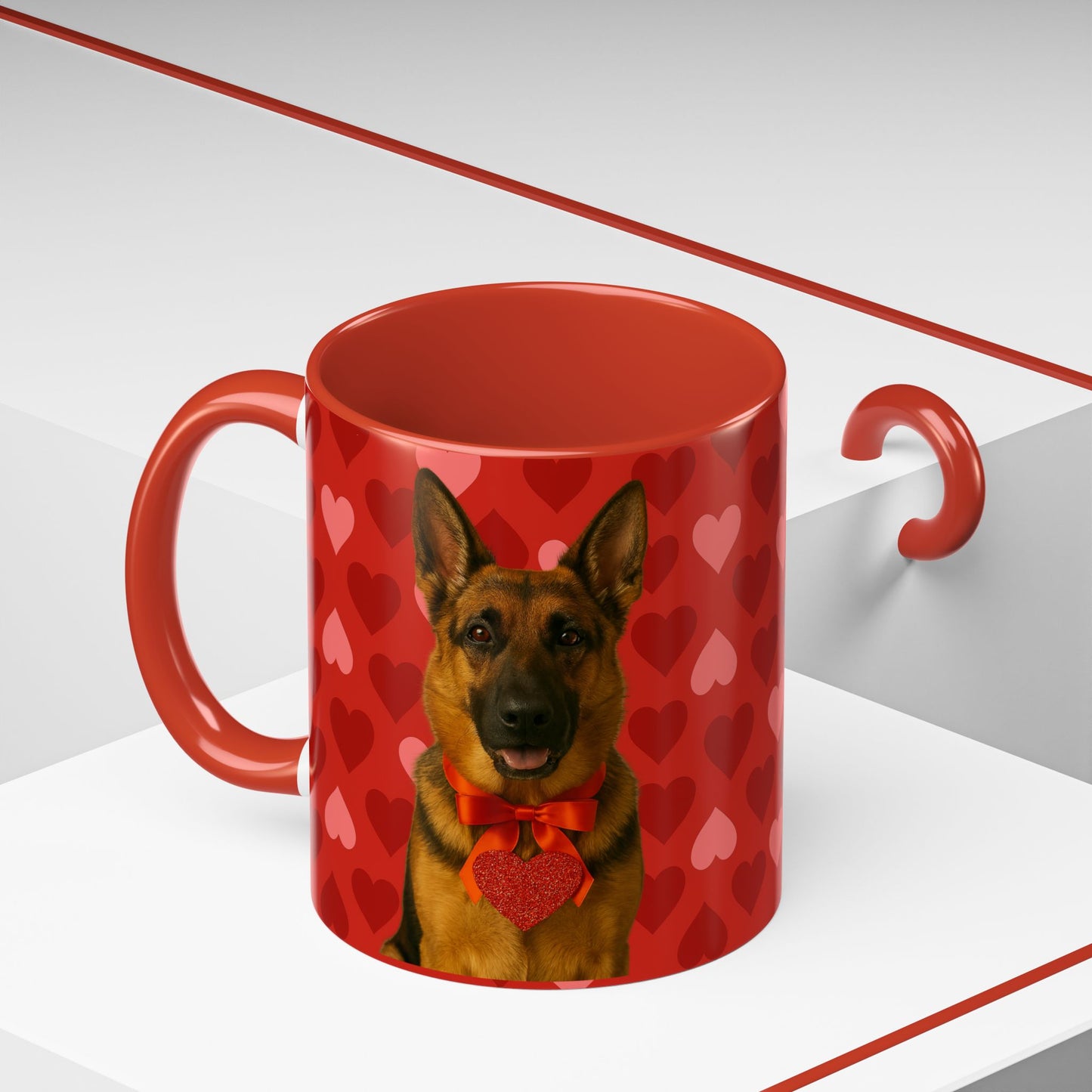 Cupid's Companion German Shepherd 2-Tone Coffee Mug
