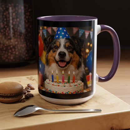 Birthday Buddy Aussie 2-Tone Coffee Mug