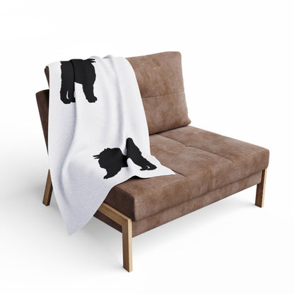 Samoyed Silhouette Arctic Fleece Blanket