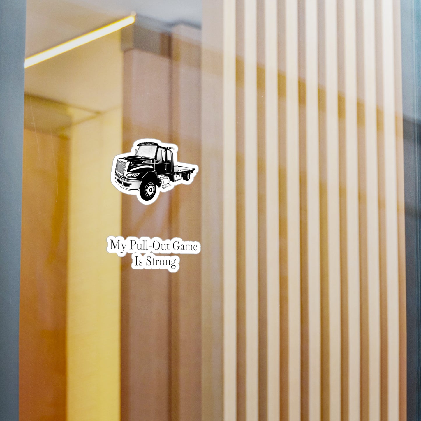 Pull Out Flatbed Tow Truck Vinyl Decal