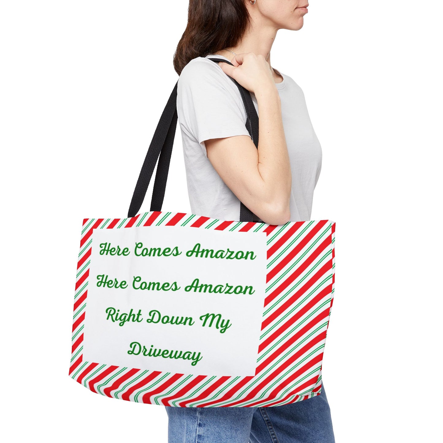 Here Comes Amazon Weekender Tote Bag