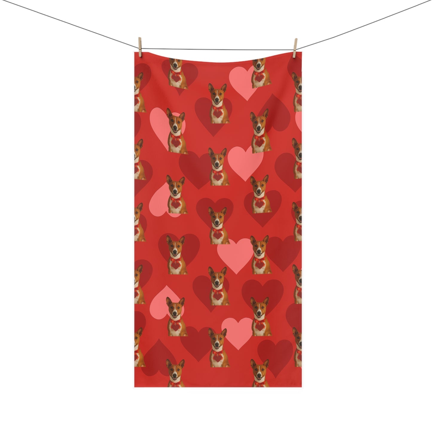 Cupid's Companion Basenji Mink-Cotton  Beach Towel