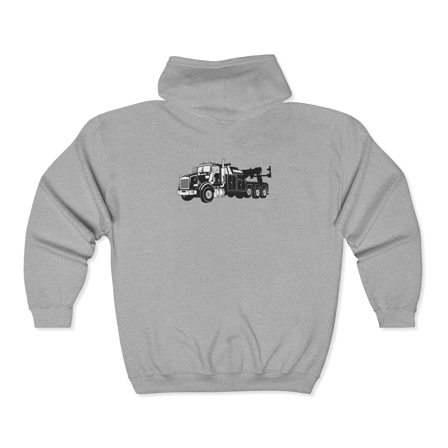 Heavy Tow Truck Unisex Full Zip Hoodie