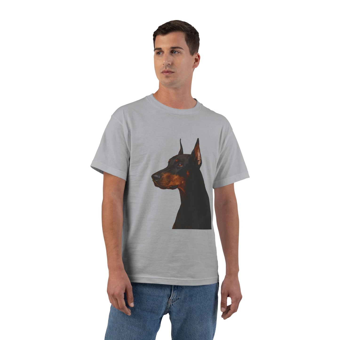 Doberman Head Men's Short-Sleeve Crewneck Tee