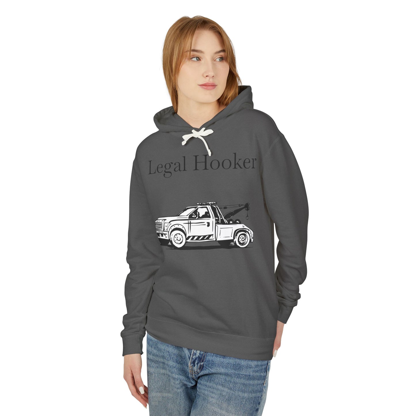Legal H**ker Wheel Lift Tow Truck Unisex Lightweight Hoodie