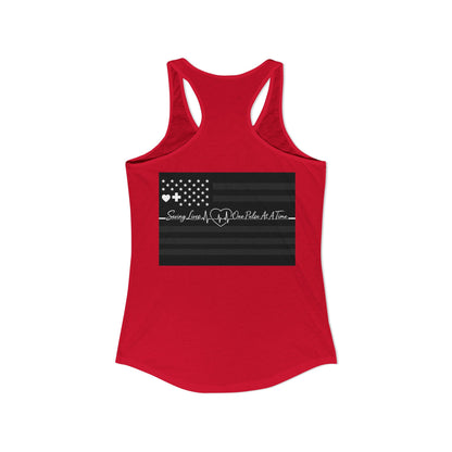 Thin White Line Women's Racerback Tank