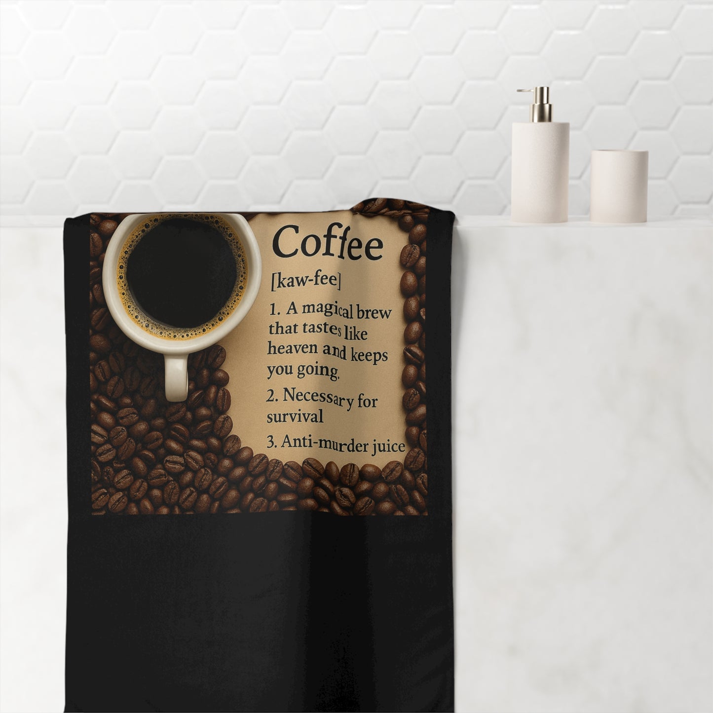 Coffee Definition Mink-Cotton  Beach Towel
