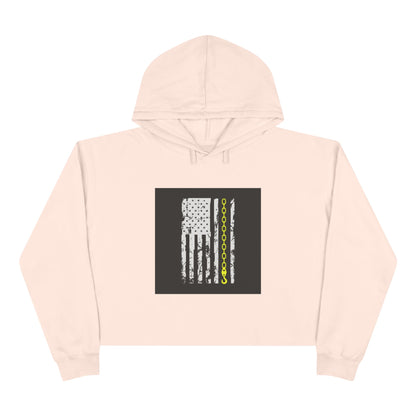Thin Yellow Line Women's Crop Hoodie