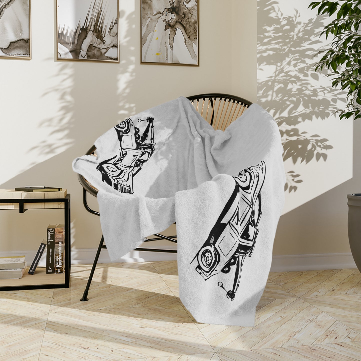 Wheel Lift Tow Truck Velveteen Microfiber Blanket
